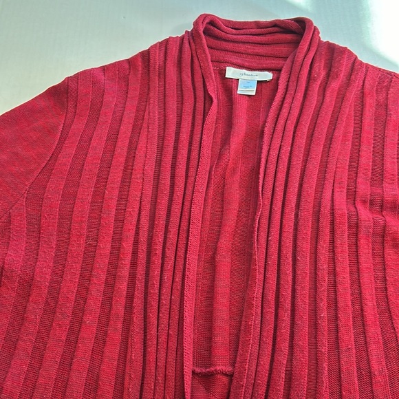 3/$25 CJ Banks Long Tunic 1/2 Sleeve Burgandy Sweater. Size 1X Business Fall - Picture 3 of 11